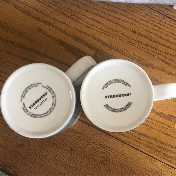 Starbucks Waikiki and Hawaii Mugs - Blue and Brown - Picture 2 of 3